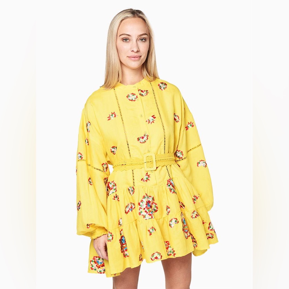 All Things Mochi Valentina Dress - M / Yellow from Saint Bernard